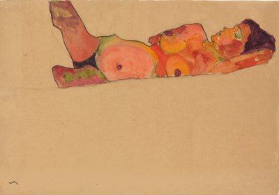 Ragazza che dorme da Egon Schiele