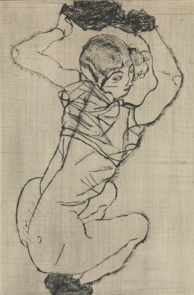 Donna accovacciata da Egon Schiele