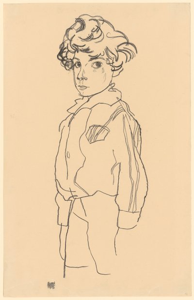 Ragazzo in piedi da Egon Schiele