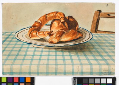 Stillleben mit Gebäck da Egon Schiele