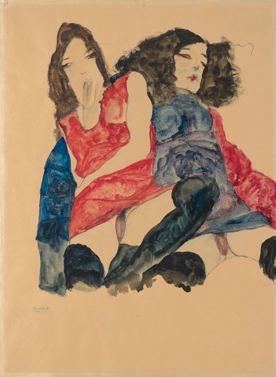 Due ragazze da Egon Schiele