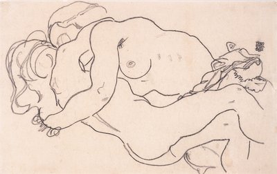 Due nudi femminili abbracciati, 1918 da Egon Schiele