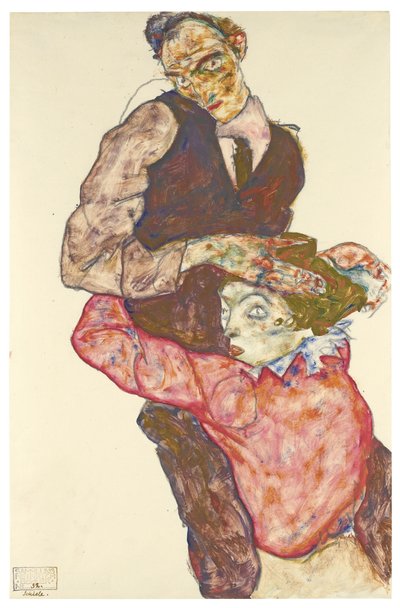 Due amanti Autoritratto con Wally, 1914-1915 da Egon Schiele