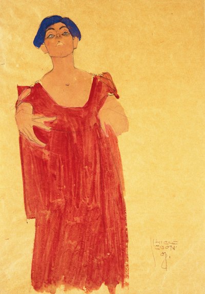 Donna con capelli blu; Frau mit Blauem Haar, 1918 da Egon Schiele