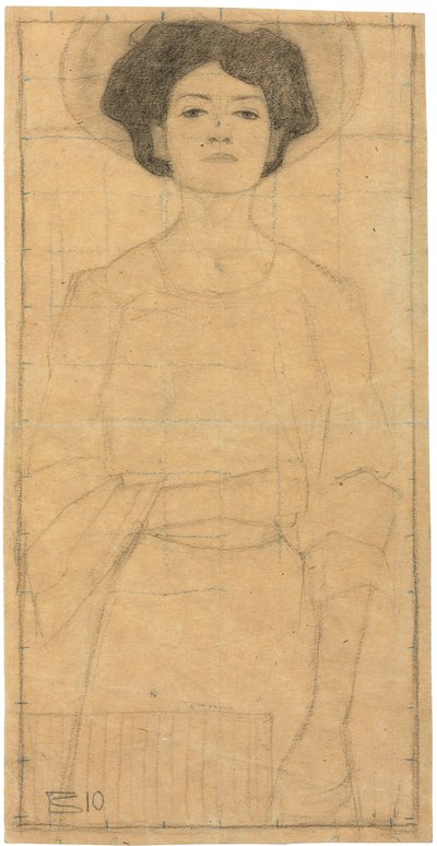 Giovane donna con cappello da Egon Schiele