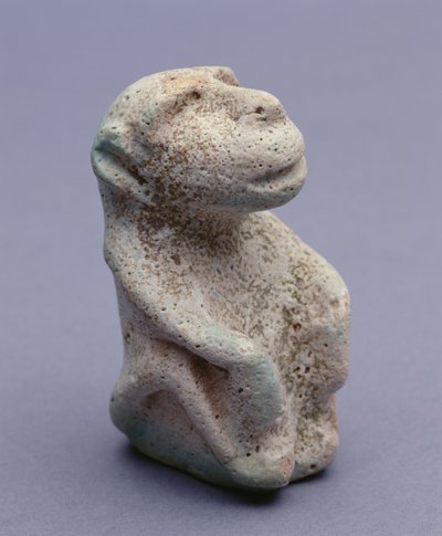 Statuetta di babbuino, dal Tempio di Hierakonpolis, Deposito Principale, Periodo Dinastico Antico, 1ª-2ª Dinastia da Egyptian