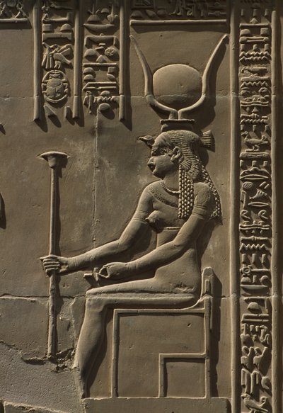 Dettaglio di un rilievo, Hathor da Egyptian