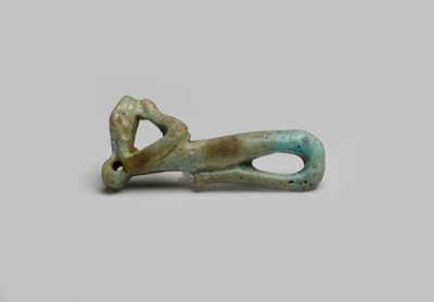 Figura di un dio serpente, possibilmente da El Hiba da Egyptian