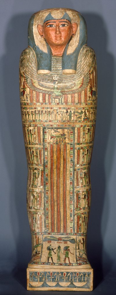 Sarcofago Interno di Djedmut, XXVI-XXV Dinastia, Periodo Tardo, c.715-525 a.C. da Egyptian