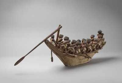Modello di barca funeraria, da Beni Hasan, probabilmente Medio Regno, c.2060-1786 da Egyptian
