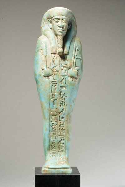 Figura Ushabti per Hor-Khebi, Periodo Tardo Dinastico, fine XXV-inizio XXVI dinastia, c.700-600 a.C. da Egyptian