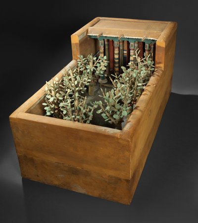 Modello di un portico e giardino dalla tomba di Meketre da Egyptian 12th Dynasty