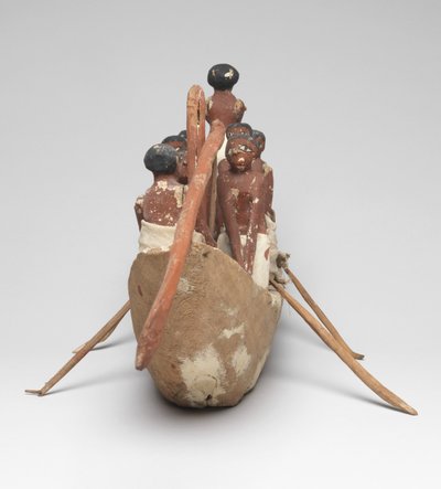 Modello di barca a vela dalla tomba di Khety (Beni Hasan) Medio Regno da Egyptian 12th Dynasty