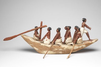 Modello di barca a vela dalla tomba di Khety (Beni Hasan) Medio Regno da Egyptian 12th Dynasty