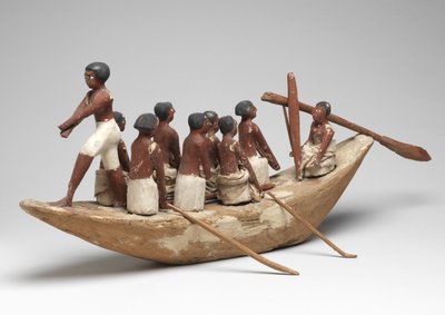 Modello di barca a vela dalla tomba di Khety (Beni Hasan) Medio Regno da Egyptian 12th Dynasty