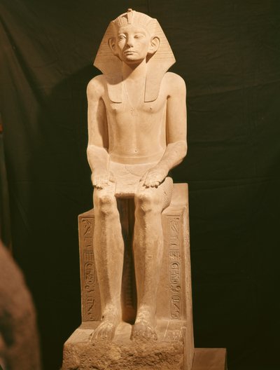 Statua Seduta di Amenemhat III da Egyptian 12th Dynasty