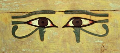 Occhi di Udjat su una bara da Egyptian 12th Dynasty