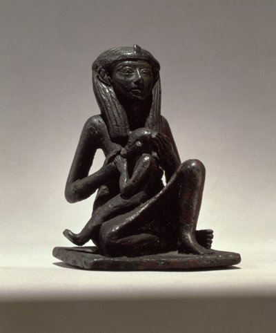 Principessa che allatta un bambino, probabilmente da Edfu, Secondo Periodo Intermedio da Egyptian 13th Dynasty