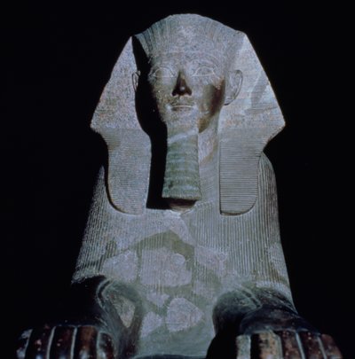 Sfinge della regina Hatshepsut, dal Tempio Mortuario di Hatshepsut, Nuovo Regno da Egyptian 18th Dynasty