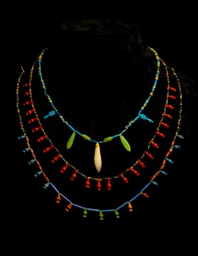Collane di perle, Nuovo Regno (faience) da Egyptian 18th Dynasty