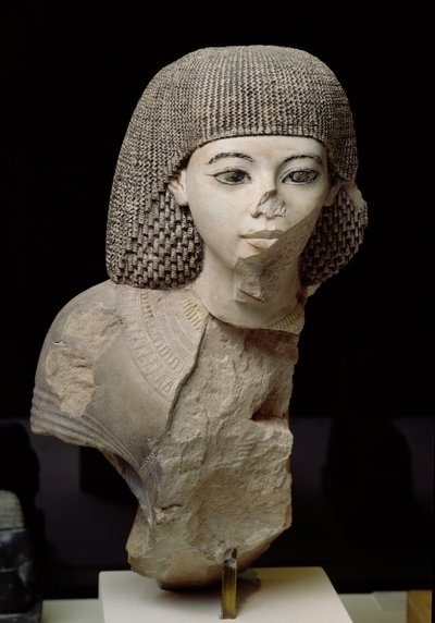 Busto dello Scriba Reale, Meniou, Nuovo Regno, c.1391-53 a.C. da Egyptian 18th Dynasty