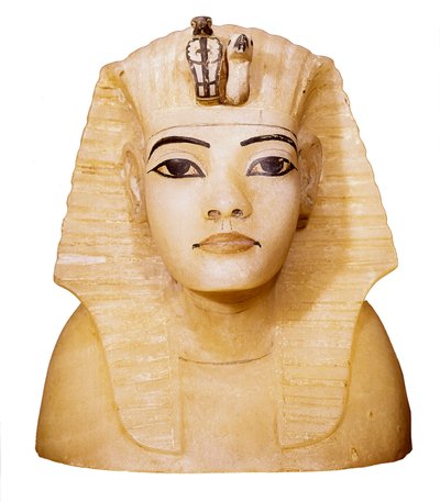 Vaso canopo di Tutankhamon (1370-1352 a.C.) Scultura. Da QUENA. Dayr al-Bahri, Valle dei Re, Tomba di Tutankhamon, Museo Egizio del Cairo. da Egyptian 18th Dynasty