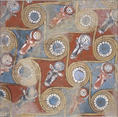 Dipinto del soffitto dal palazzo di Amenhotep III, c.1390-1353 a.C. da Egyptian 18th Dynasty