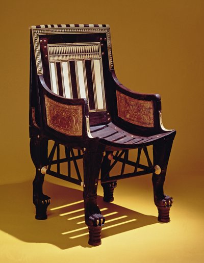 Sedia per bambini, dalla Tomba di Tutankhamon da Egyptian 18th Dynasty