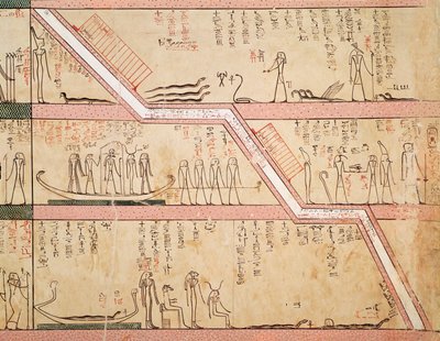 Discesa del sarcofago nella tomba, dalla Tomba di Tuthmosis III (c.1504-1450 a.C.) Nuovo Regno da Egyptian 18th Dynasty