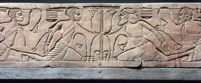 Dettaglio dello sgabello cerimoniale di Tutankhamon da Egyptian 18th Dynasty