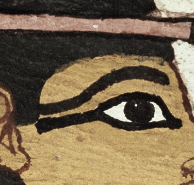 Dettaglio della decorazione di un sarcofago della Signora di Madja, Nuovo Regno, c.1450 a.C. (dettaglio) da Egyptian 18th Dynasty