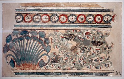Antichità egizia: frammento di affresco dal palazzo di Amenofi III a Malkata. 1342 a.C. Il Cairo, Museo Egizio da Egyptian 18th Dynasty