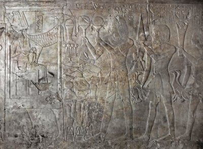 Antichità egiziana: rilievo della tomba di Kha em Het da Egyptian 18th Dynasty
