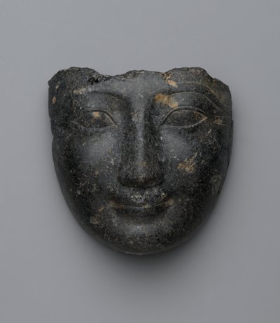 Volto da una copertura di sarcofago, acquistato a Luxor, Nuovo Regno da Egyptian 18th Dynasty