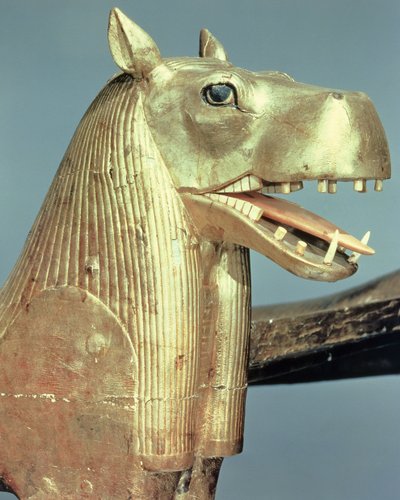 Testiera funeraria a forma della dea Tueris, dalla tomba di Tutankhamon da Egyptian 18th Dynasty