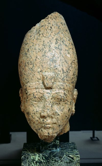 Testa di Hatshepsut (c.1473-c.1458 a.C.) o Tuthmosis II (c.1491-c.1479) Nuovo Regno, c.1479-1425 a.C. da Egyptian 18th Dynasty