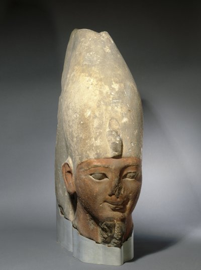 Testa di un re della prima XVIII dinastia, Nuovo Regno, c.1539-1493 a.C. da Egyptian 18th Dynasty