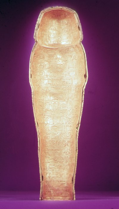 Interno di uno dei sarcofagi canopi, dalla tomba di Tutankhamon (c.1370-1352 a.C.) Nuovo Regno da Egyptian 18th Dynasty
