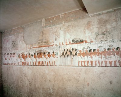 Interno della Tomba di Ramose, Nuovo Regno, c.1360 a.C. (pittura murale) da Egyptian 18th Dynasty
