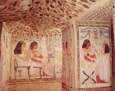 Interno della Tomba di Sennefer, Nuovo Regno da Egyptian 18th Dynasty
