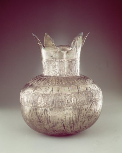 Vaso a forma di melograno, dalla tomba di Tutankhamon, Nuovo Regno (argento o elettro) da Egyptian 18th Dynasty