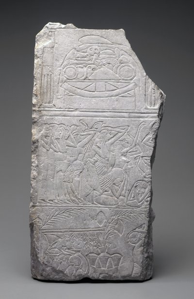 Rilievo di Piangenti e Cibi Funebri, Nuovo Regno, c.1340 a.C. da Egyptian 18th Dynasty