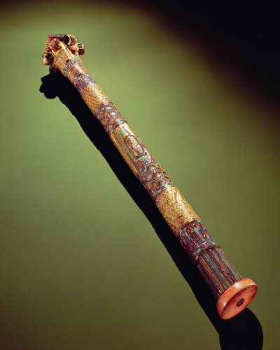 Astuccio per canne da scrittura, dalla Tomba di Tutankhamon da Egyptian 18th Dynasty