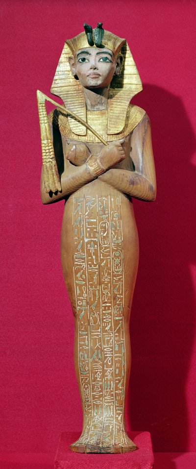 Figura Shabti del re dalla Tomba di Tutankhamon (c.1370-1352 a.C.) Nuovo Regno da Egyptian 18th Dynasty
