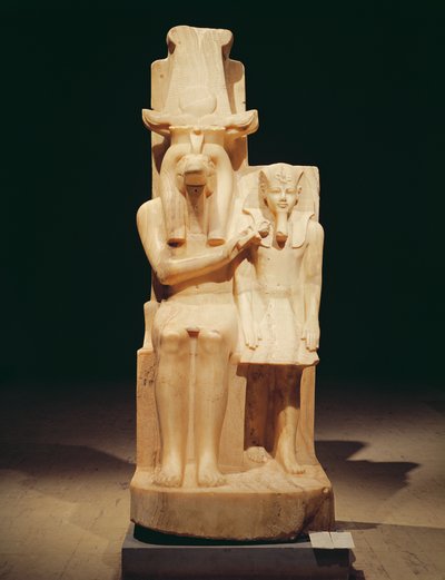Sobek offre un Ankh ad Amenhotep III (c.1417-1379 a.C.) Nuovo Regno da Egyptian 18th Dynasty