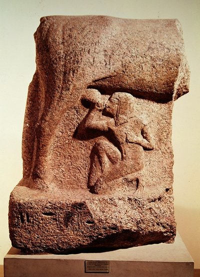 La dea Hathor che allatta il faraone Horemheb, Nuovo Regno, c.1344-1314 a.C. da Egyptian 18th Dynasty