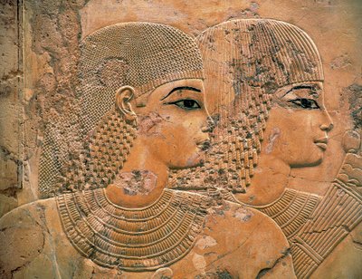 Gli ospiti al banchetto funebre di Ramose da Egyptian 18th Dynasty