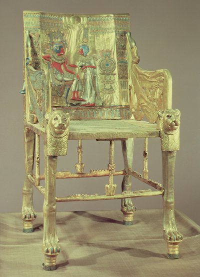 Il trono di Tutankhamon da Egyptian 18th Dynasty