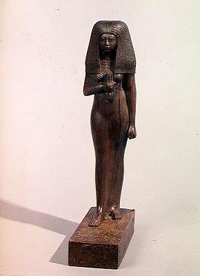 Toui, sacerdotessa di Min, Nuovo Regno (legno) da Egyptian 18th Dynasty