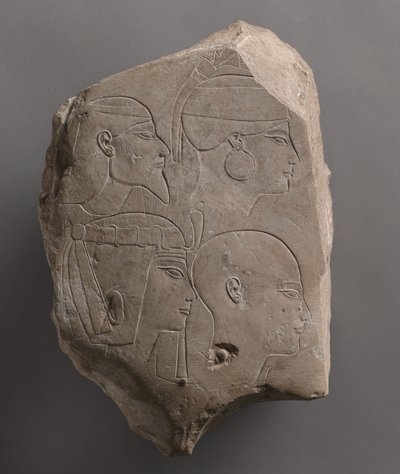 Pezzo di prova lavorato su entrambi i lati, c.1391-1353 a.C. da Egyptian 18th Dynasty